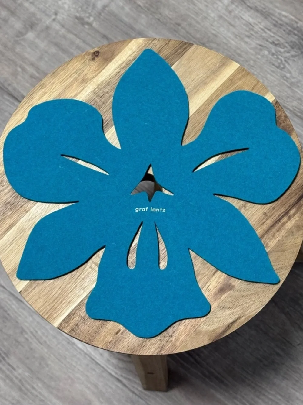 New Graf Lantz Merino Wool Orchid Trivet Turquoise